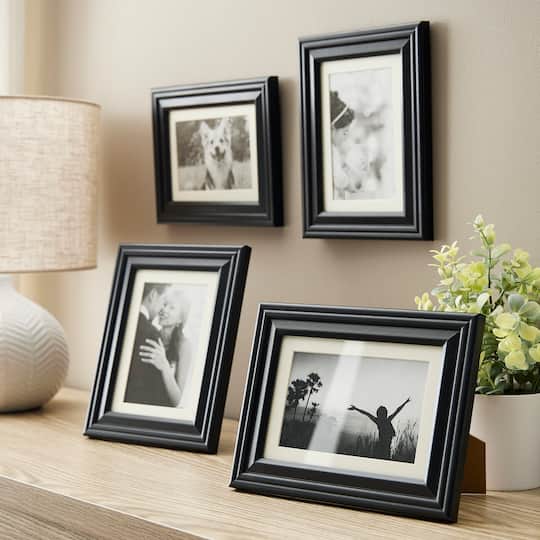 8 Packs: 5 ct. (40 total) Black 4" x 6" Frame with Mat, Lifestyles by Studio Decor®
